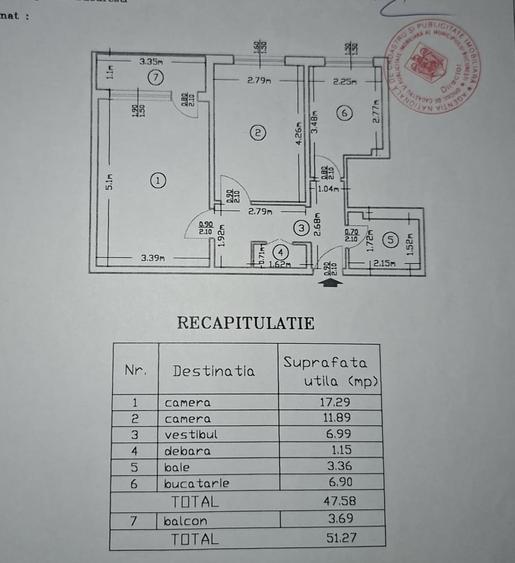 Apartament cu 2 camere decomandat în Obor