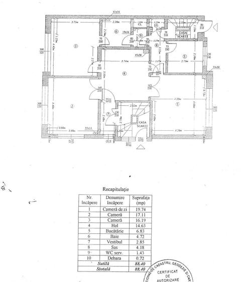 Apartament cu 3 camere în Primăverii