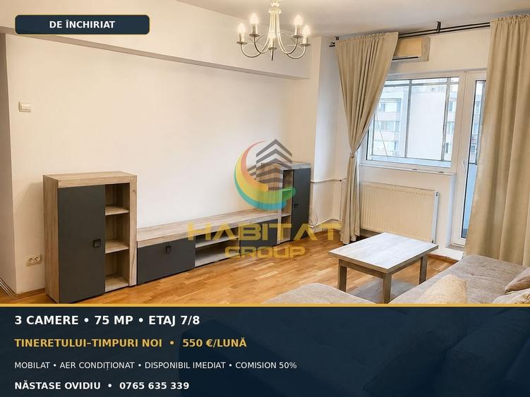 Apartament 3 Camere de Inchiriat Tineretului–Timpuri Noi ! - 1
