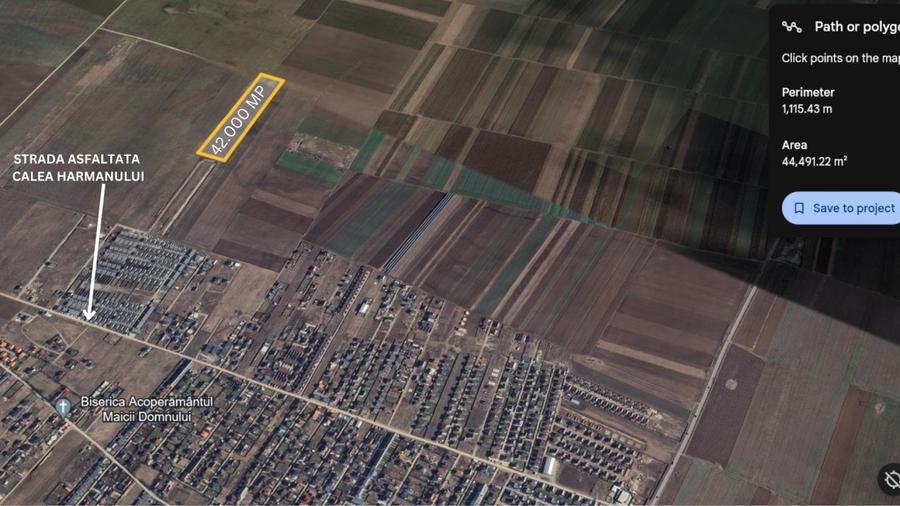 Teren Construcții extravilan de 42000 mp, în Tărlungeni