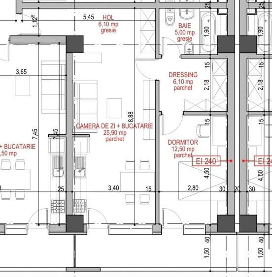Apartament cu 2 camere semidecomandat în Copou