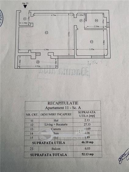 Apartament cu 2 camere decomandat în Bucium