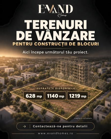 Teren Construcții intravilan de 628 mp, în Ghiroda