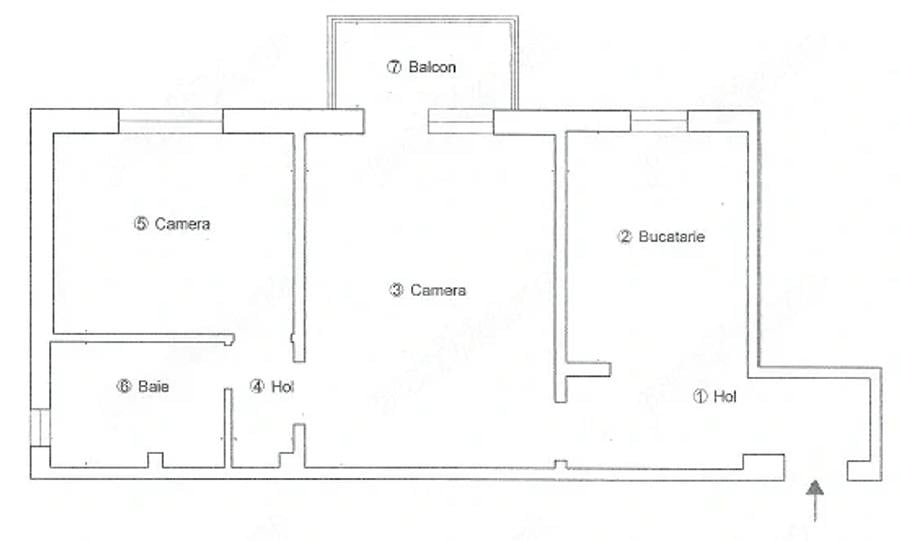 Apartament cu 2 camere semidecomandat în Complex Studențesc