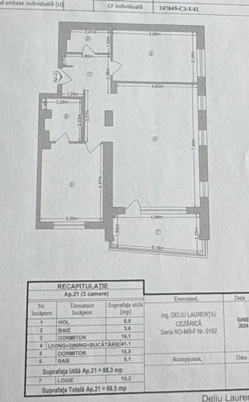 Apartament cu 3 camere decomandat, mobilat în Vitan