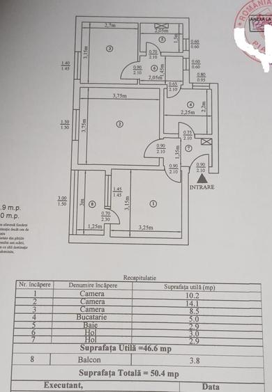 Apartament cu 3 camere semidecomandat în Dărmănești