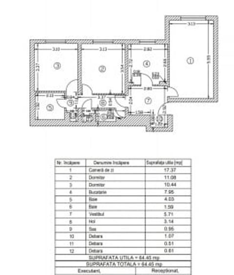 Apartament cu 3 camere decomandat în Rahova