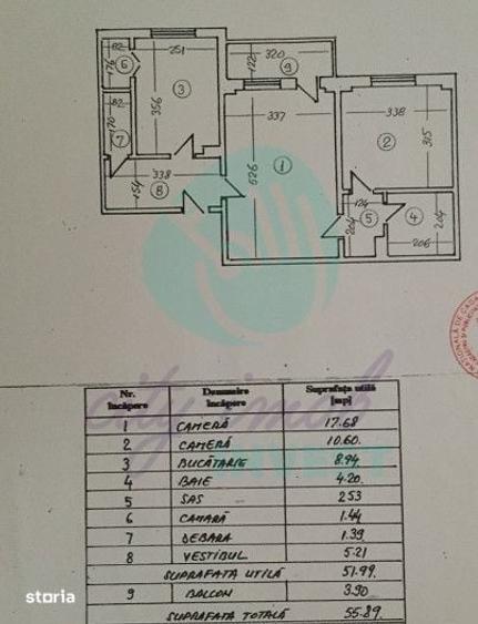Apartament cu 2 camere în Obor