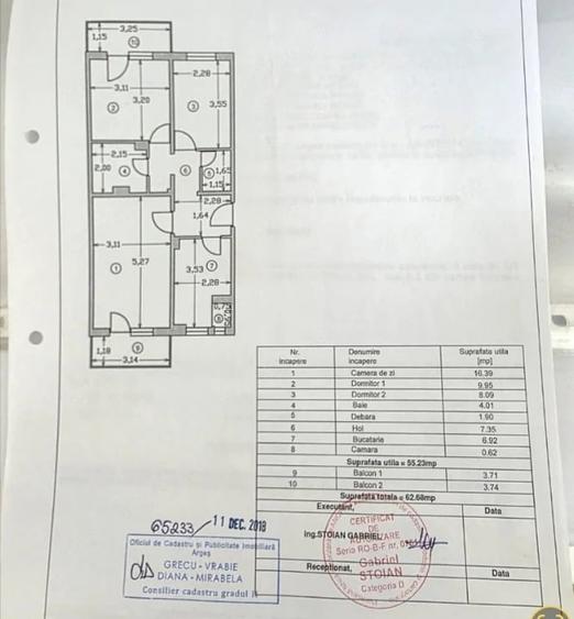 Apartament cu 3 camere decomandat în Eremia