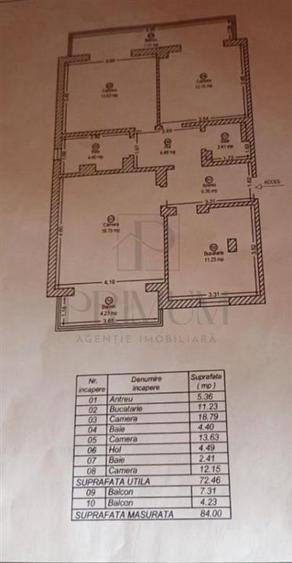 Apartament cu 3 camere decomandat în Bucovina