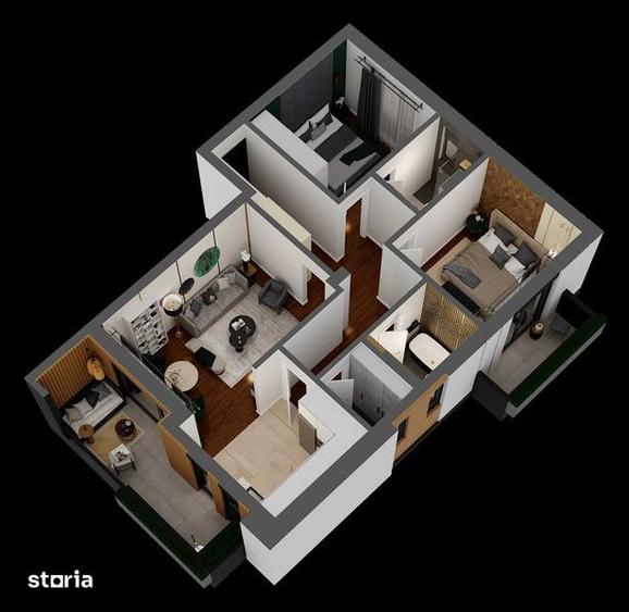 Apartament cu 3 camere în Gării