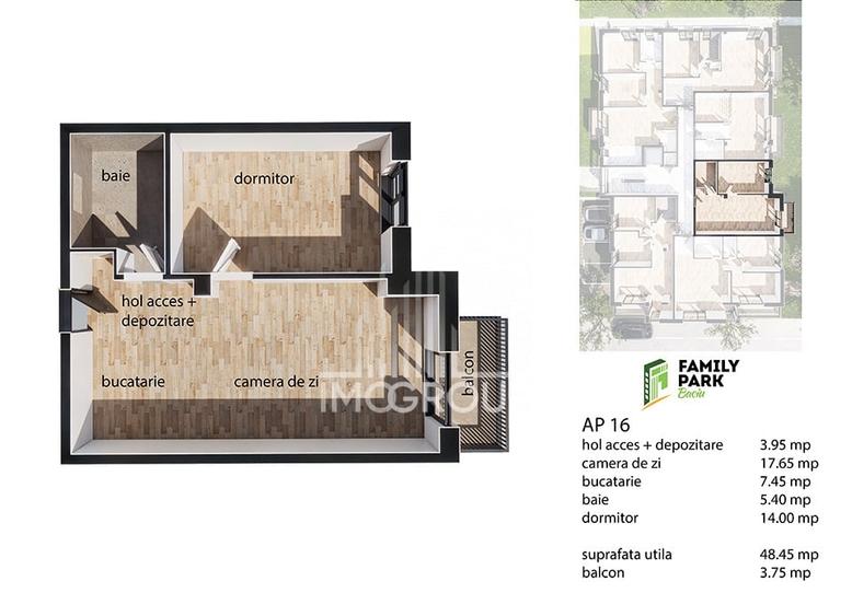 Apartament cu 2 camere semidecomandat în Baciu