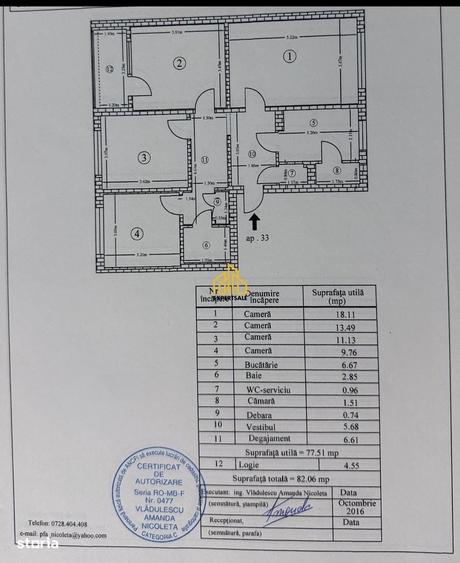 Apartament cu 4 camere decomandat în Central