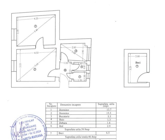 Ap. 2 camere, 40 mp, parter, Bld. Carol I, pretabil sediu firma - 5