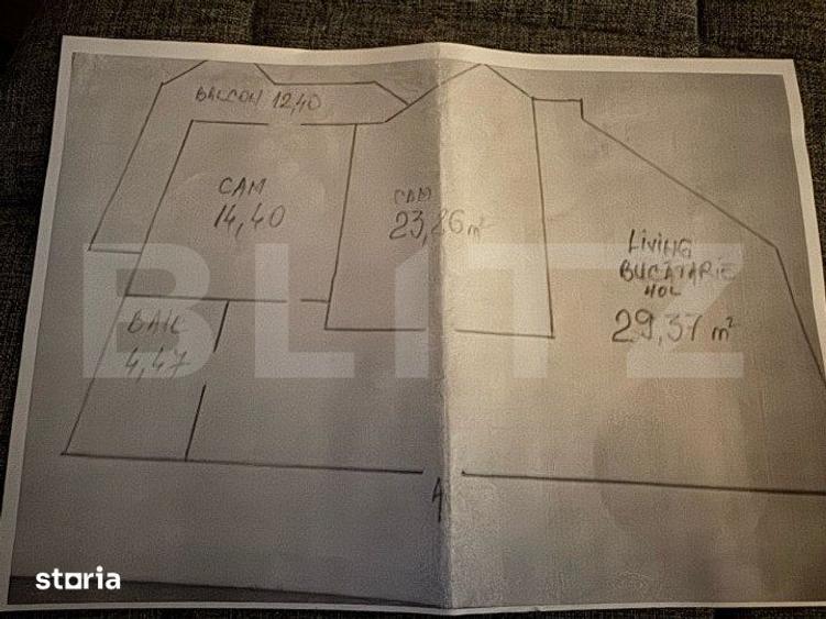 Apartament cu 2 camere decomandat în Central