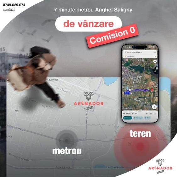 Teren intravilan de 1000 mp, în Glina