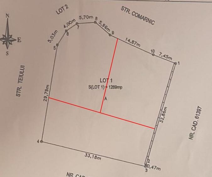Teren Construcții intravilan de 420 mp, în Ștefăneștii de Jos