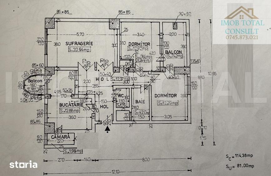 Apartament 3 camere Ultracentral, Decomandat, Mobilat si Utilat - 12