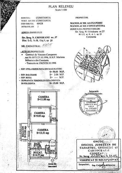 Apartament cu 3 camere semidecomandat în Km 5