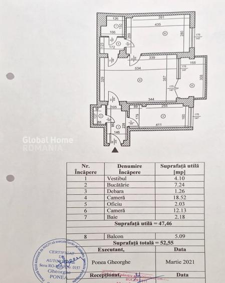 Apartament cu 2 camere semidecomandat, mobilat în P-ța Romană