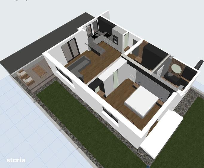 Apartament cu 2 camere în Borhanci