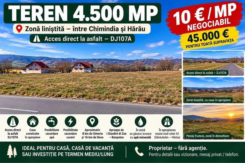 Teren de 4500 mp, în Chimindia