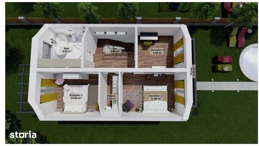 Casă cu 4 camere cu Teren 350 Mp în Livezeni