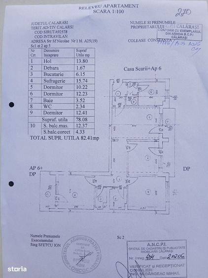 Apartament cu 4 camere semidecomandat în Central
