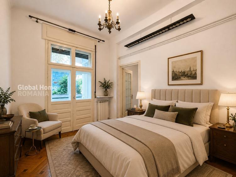 Apartament interbelic 147 mp | Terasă 24 mp | Intrare individuală | Dorobanți - 28