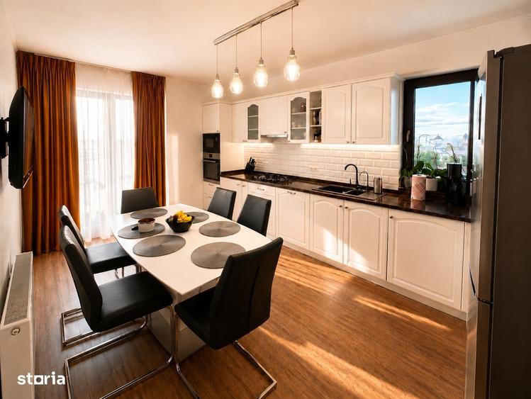 Apartament cu 3 camere, mobilat în Bucureștii Noi