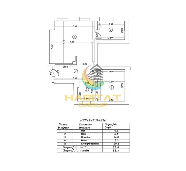 Apartament cu 3 camere decomandat în Berceni