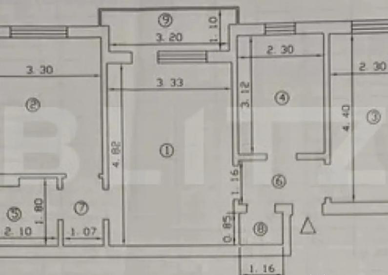Apartament cu 3 camere semidecomandat, mobilat în Tătărași