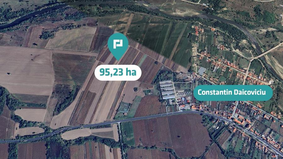 Teren agricol extravilan de 952372 mp, în Constantin Daicoviciu