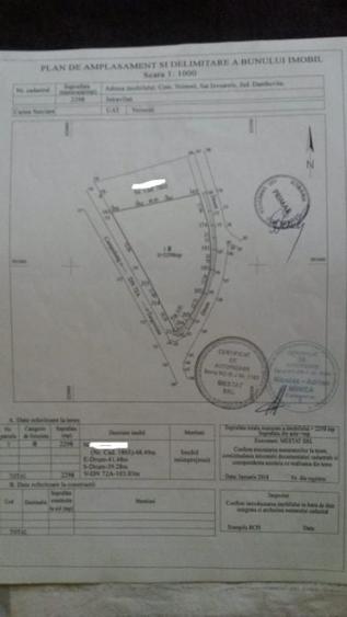 Teren de 2298 mp, în Izvoarele