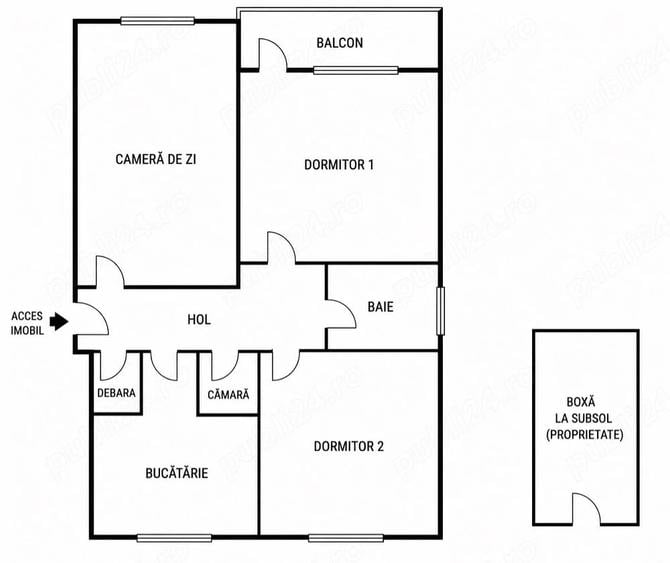 Apartament cu 3 camere decomandat în Agigea