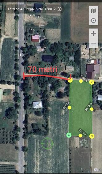 Teren de 2950 mp, în Vârfu Câmpului