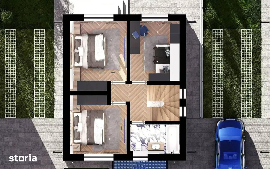 Casă cu 4 camere cu Teren 252 Mp în Afumați