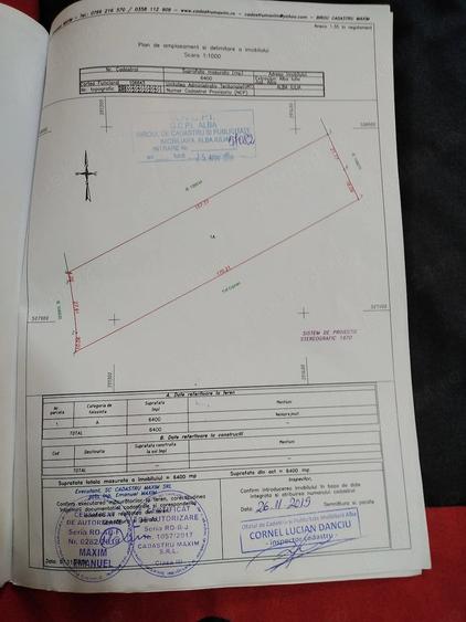 Teren de 6400 mp, în Ohaba