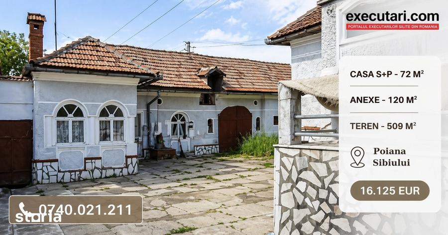 Casă cu 3 camere cu Teren 509 Mp în Poiana Sibiului