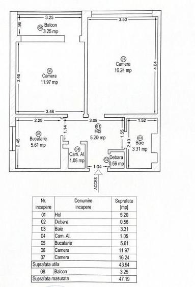 71000 euro .. 2 camere cu centrala .. Gh. Lazar .. 5 min de centru - 8