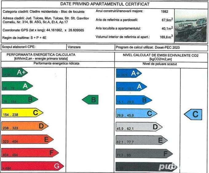 Vand apt 3 camere zona C5 Tulcea Bl A5G etaj 4 langa Penny Pre? 56.000 euro - 8