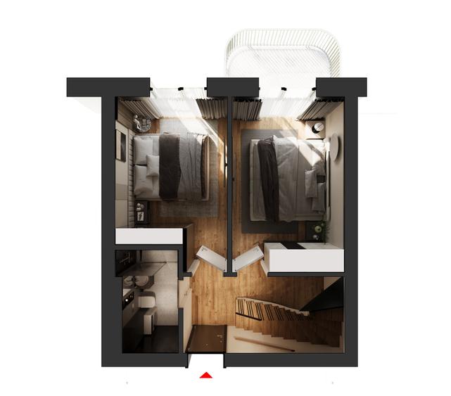 Duplex  cu terasa | Tip 3 | HILS Sunrise | Ansamblu cu Pre-certificare GREEN - 4