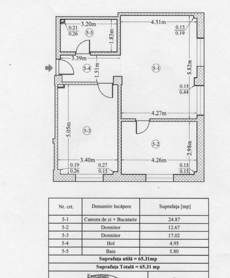 Apartament cu 3 camere semidecomandat în Nicolae Grigorescu