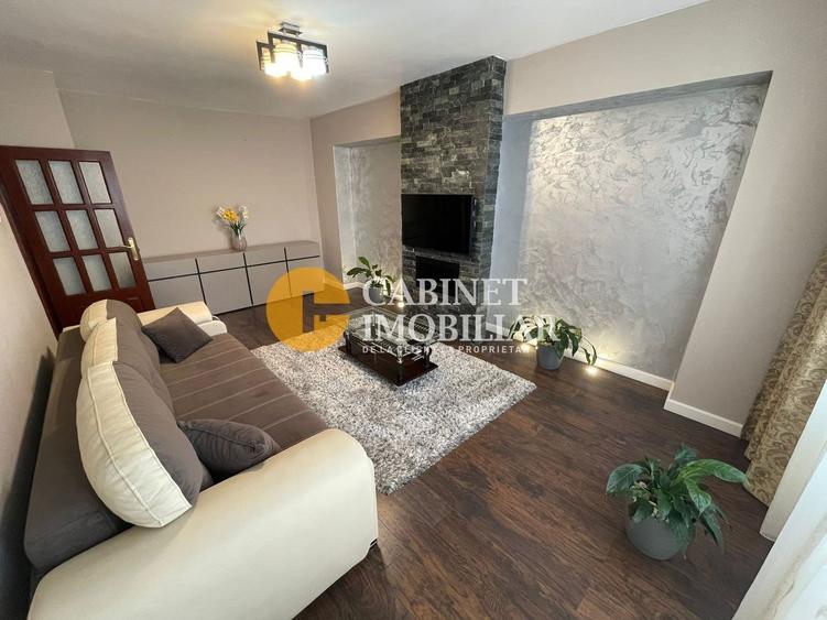 Zimbru 3 camere 81,5 mp - etaj intermediar - mobilat complet - bloc 1990 - 2