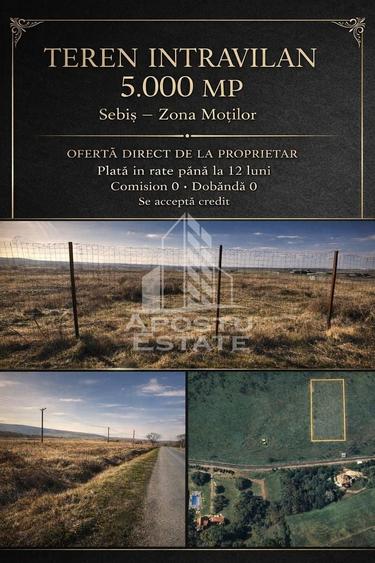 Teren intravilan 5.000 mp, Sebis Arad, investitie turism Romania - 1