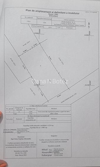 Direct proprietar- teren intravilan Frumisani Direct proprietar- teren intravilan Frumisani