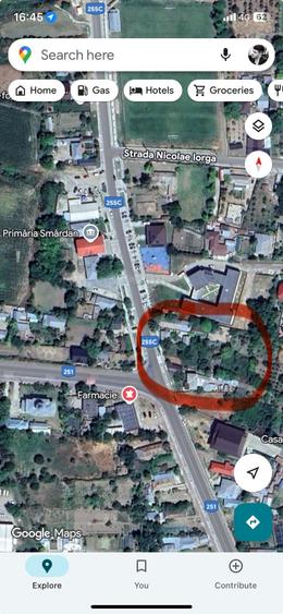 Vanzare teren pentru constructii, Smardan jud,Galati( primarie), sup. 1116 mp, - 1