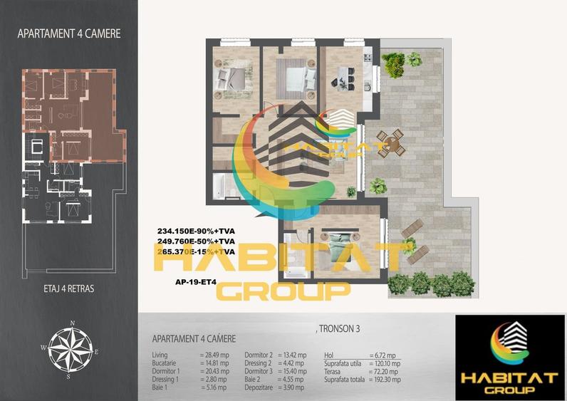 Pallady - 4 camere, 120.1 mp utili si o terasa de 72.2 mp - 3