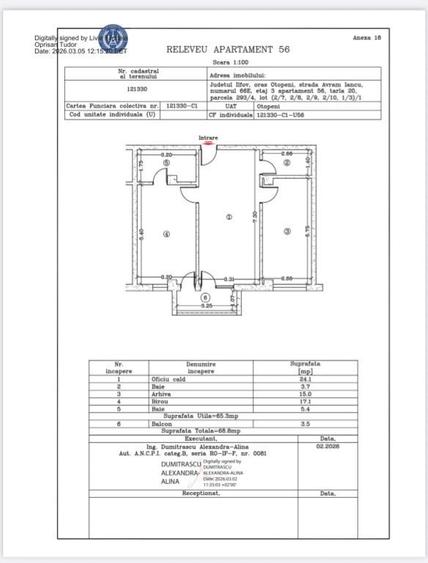 Apartament cu 3 camere semidecomandat în Central