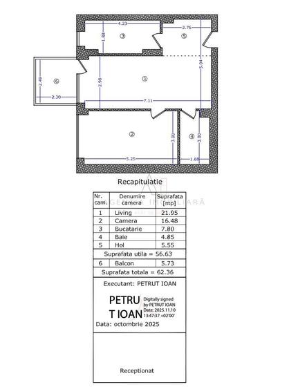 Apartament cu 2 camere semidecomandat în Sisești